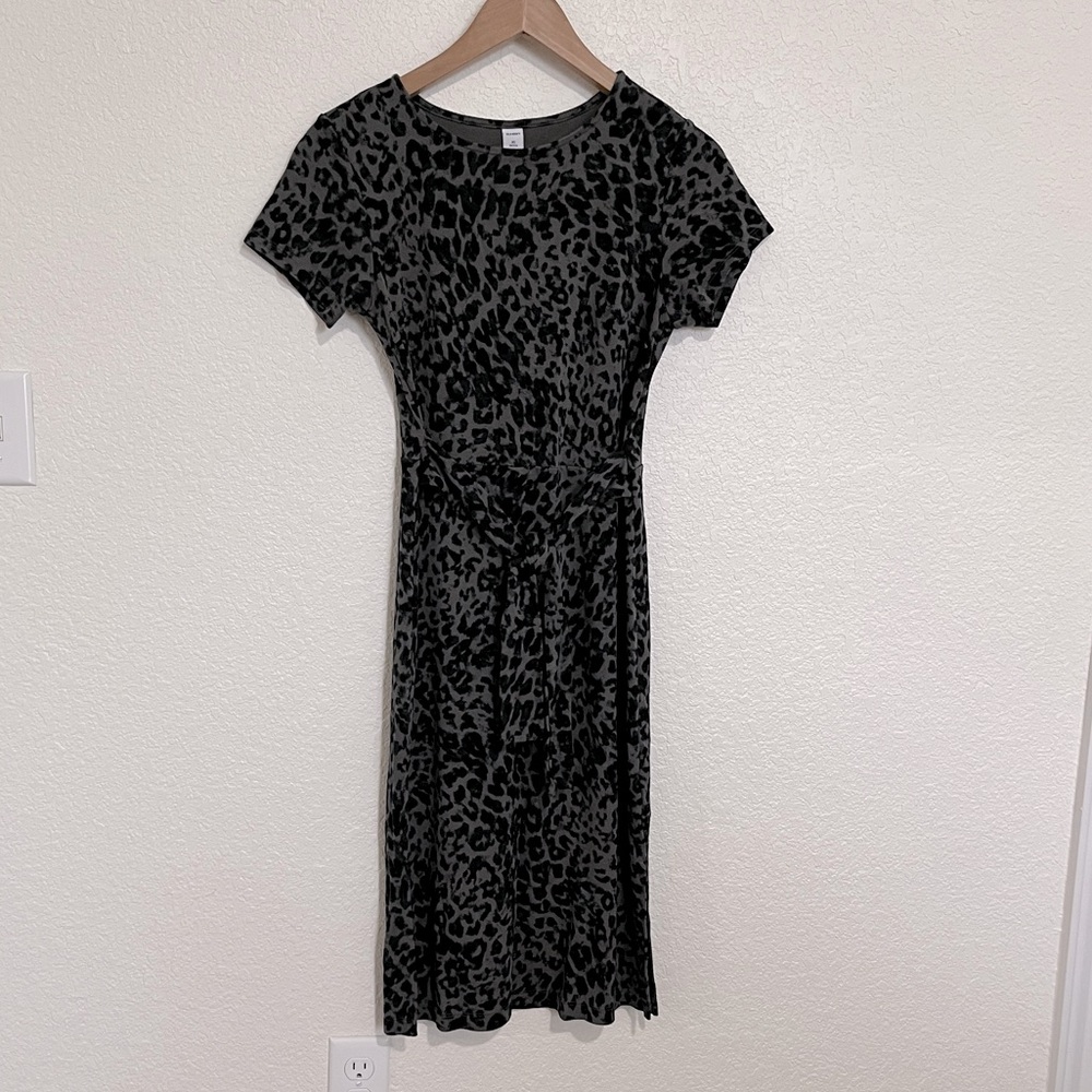 Animal Pattern Midi Dress